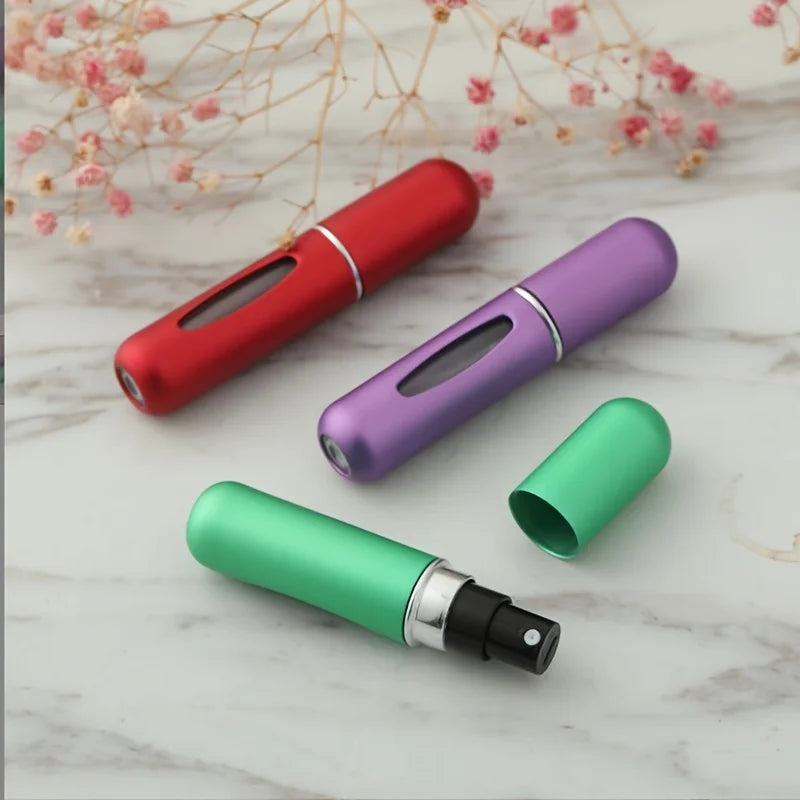 5ml Round-Head Perfume Refill Bottle | Bottom-Fillable Mini Press Spray