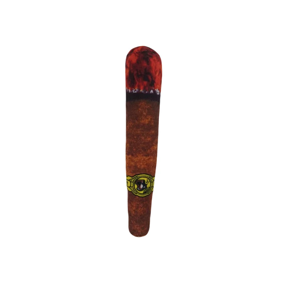 Interactive Dog Squeaky Toy | Indestructible Plush Cigar for Small Dogs