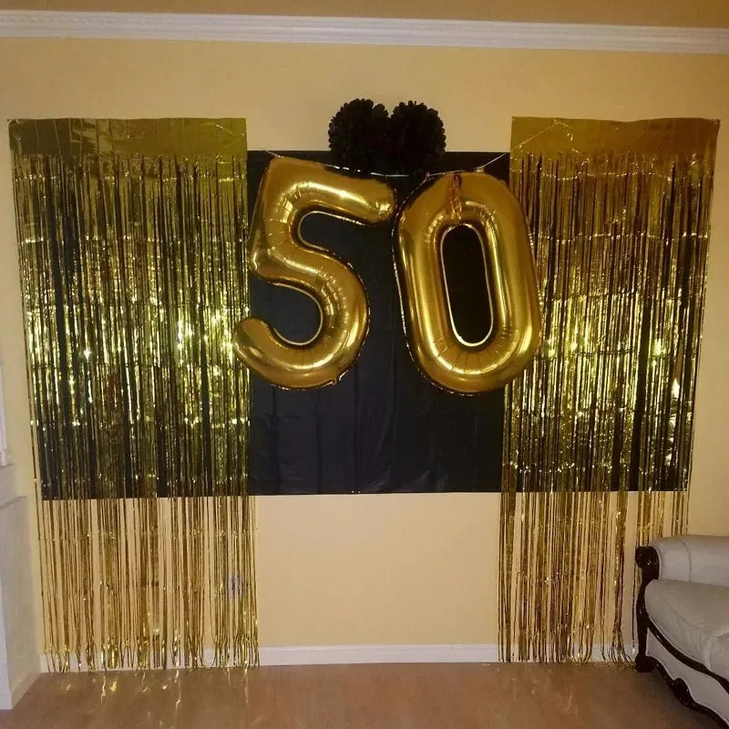 Gold Number Balloons for Milestone Birthdays | Large 40 Inch Foil Set