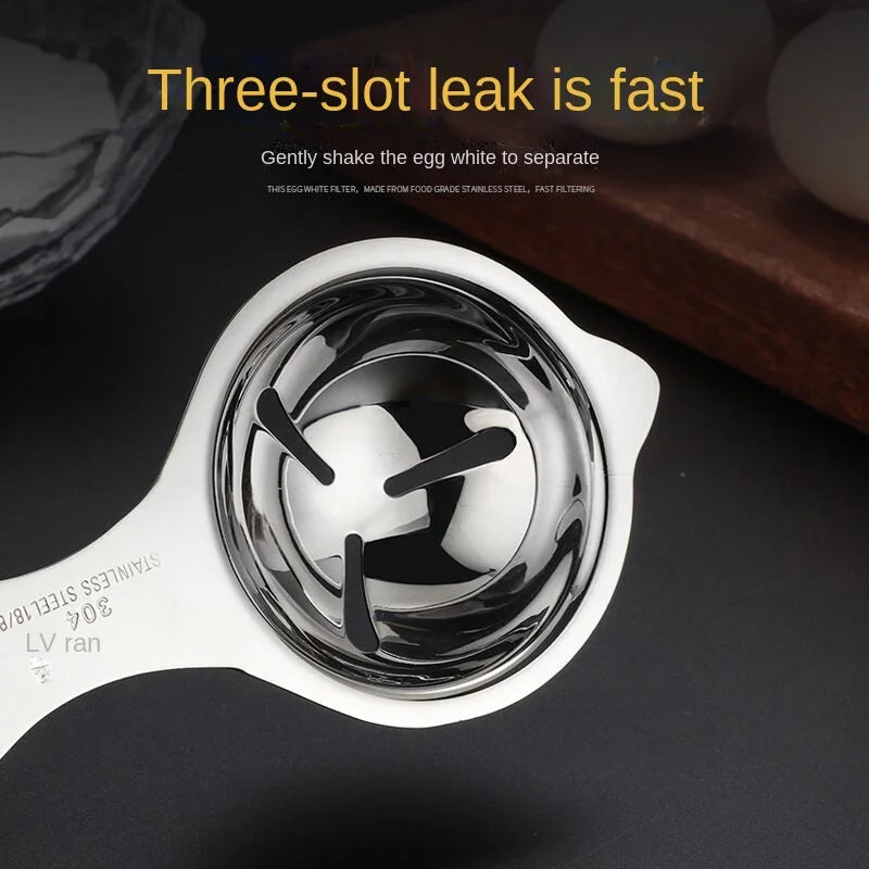 Stainless Steel Egg Yolk Separator | Kitchen Egg Divider Tool for Baking and Cooking
