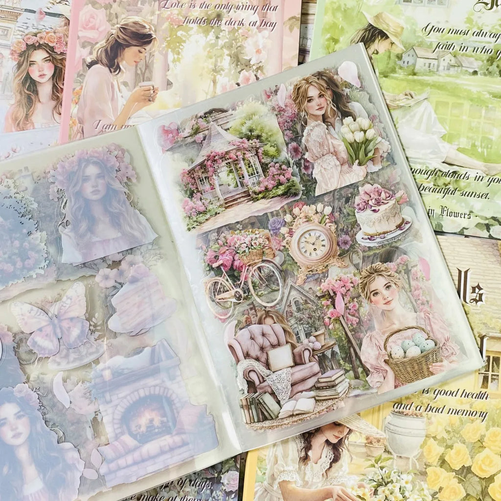 20-Sheet Junk Journal Sticker Pack | DIY Scrapbooking Decor