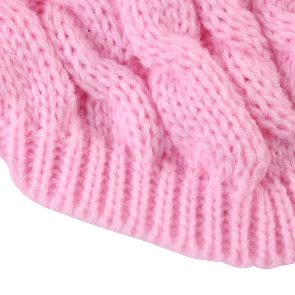 Classic Solid Knit Dog Sweater | Warm Winter Pullover for Small Breeds