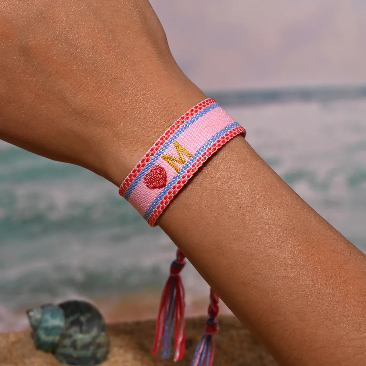 Handwoven Initial Letter Bracelet | Personalized Friendship Gift for Women