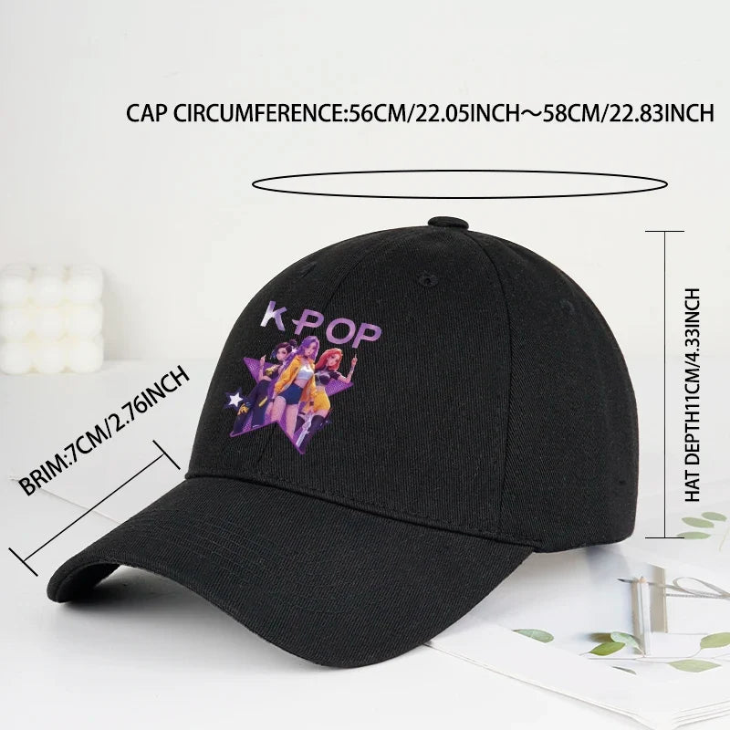 K-POP Cartoon Girl Group Baseball Cap | Unisex Retro Adjustable Dad Hat