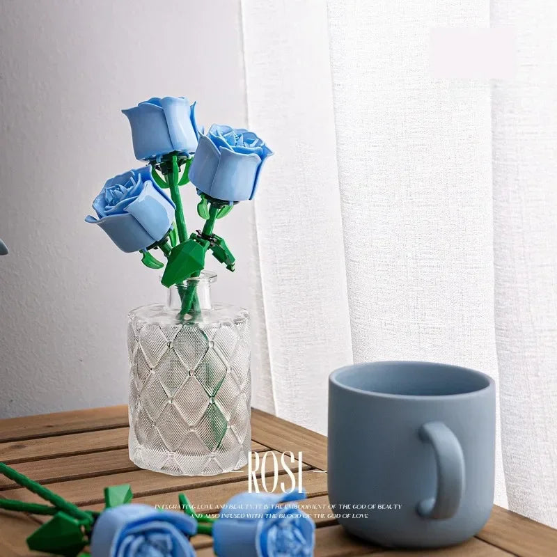 Eternal Flower Rose Building Block Set | Compatible Gift for Valentine's Day Teachers Day