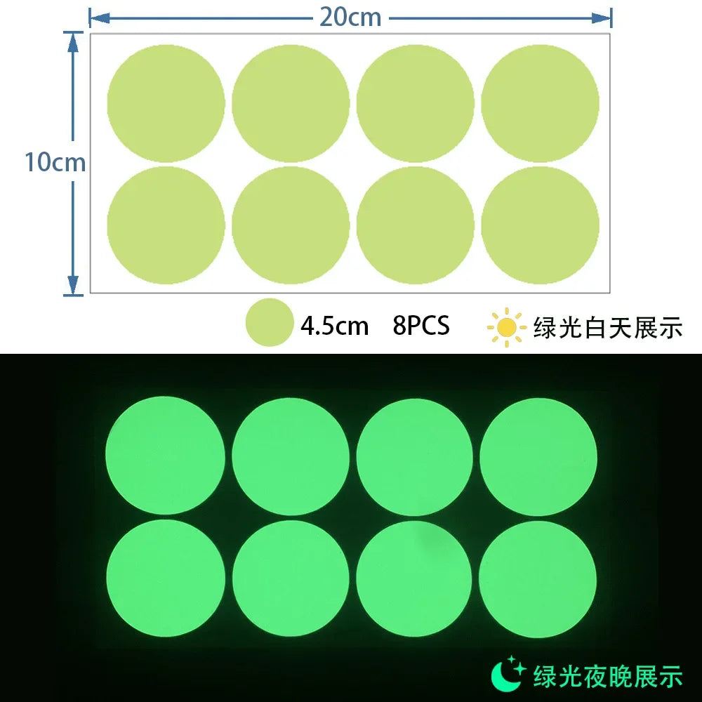 Glow in the Dark Wall Stickers | Luminous Dots Decals for Kids Room