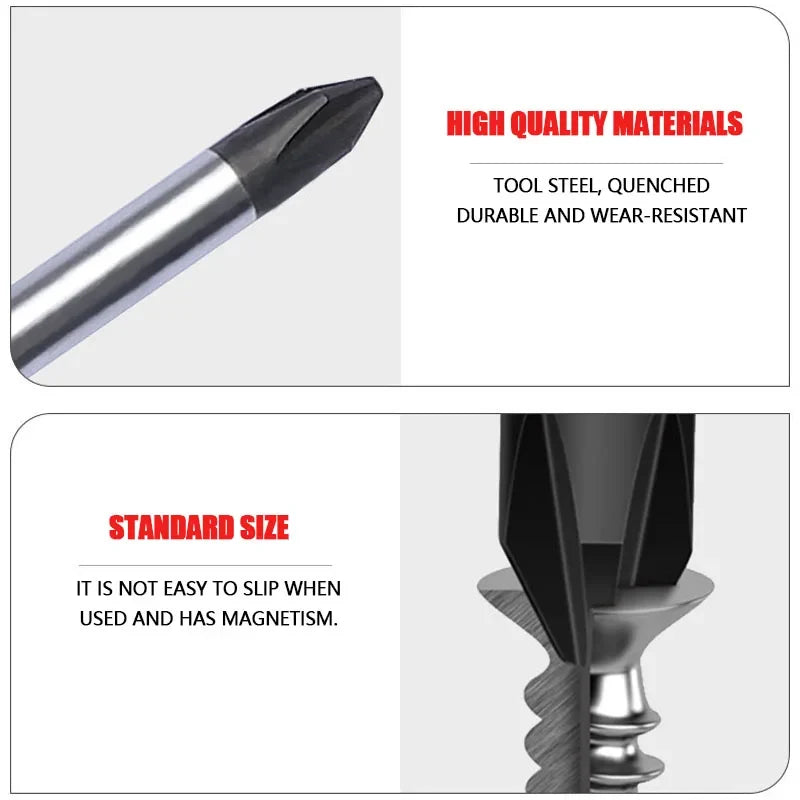 6 in 1 Magnetic Screwdriver Set | PH0 PH1 PH2 Phillips and Slotted Screw Driver