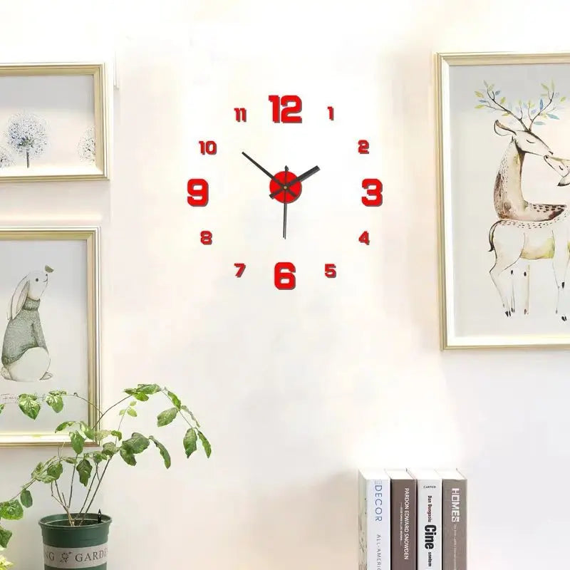 DIY Frameless Wall Clock | Silent Decorative Clock for Living Room