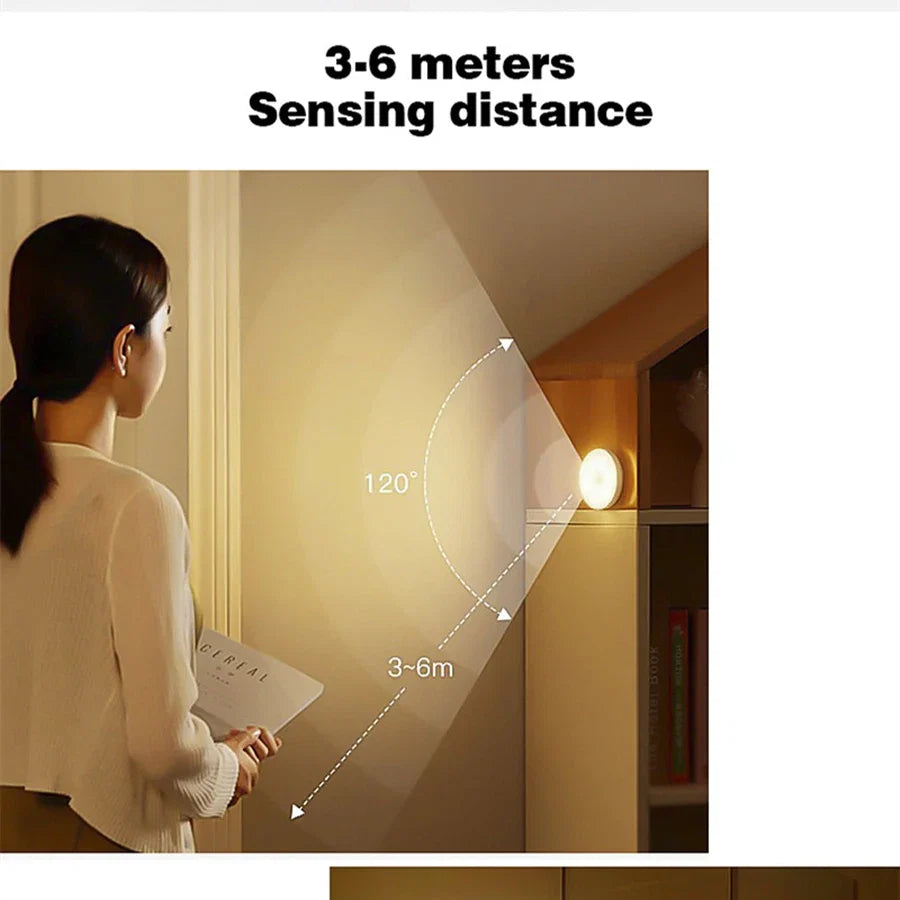 Magnetic Night Light with Motion Sensor | Rechargeable LED Lamp for Closet