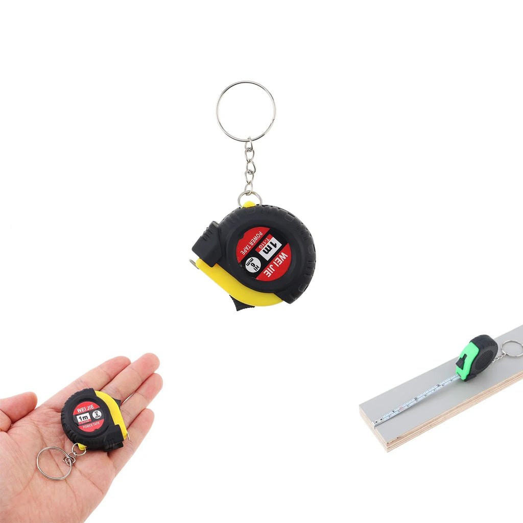1pc/5pcs 3ft / 1m Green/Yellow Keychain Tape Measure for Quick Easy Measurements with Metric and Inch Scales, Mini Measuring Tape