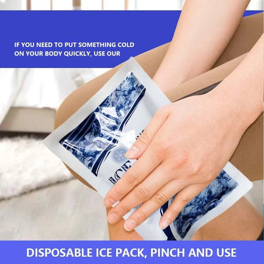 Instant Cold Pack Disposable Ice Packs for Injuries Swelling Inflammation | First Aid Kit Essential