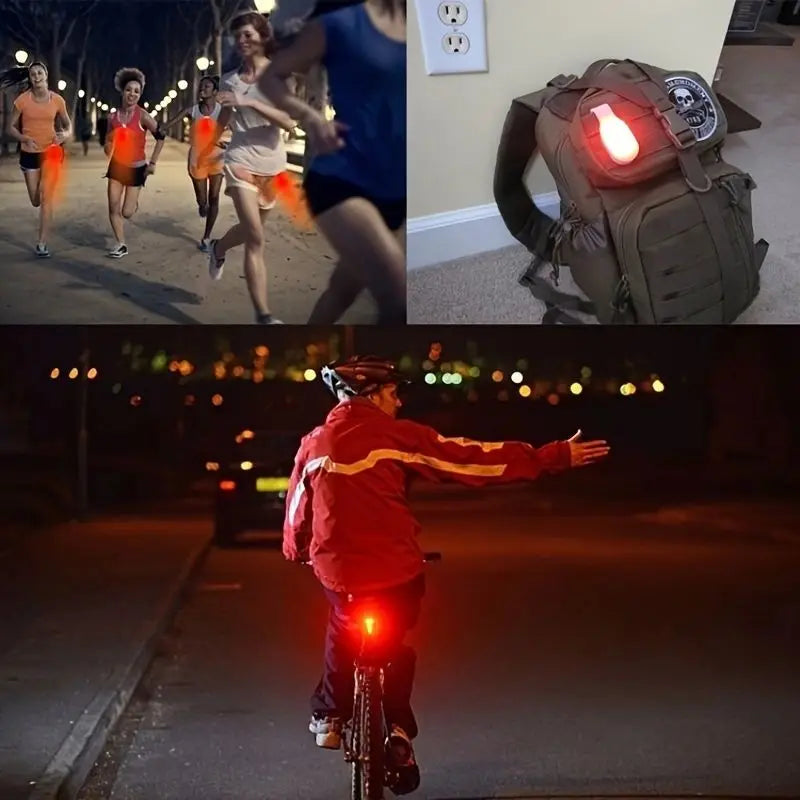 1pc Outdoor Portable LED Collar Clip Lamp | Hands-Free Mini Night Light for Running Camping Hiking