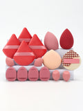 Cat Powder Cotton Candy 16-Piece Makeup Sponge Set | Soft Polyurethane Cosmetic Puffs
