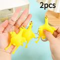 Funny Mini Chicken Keychain | Squeezable Egg-Laying Duck Toy