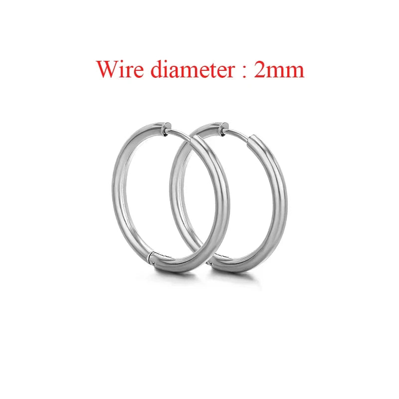 10pcs Stainless Steel Hoop Earrings Set | Fashion Huggie Earrings for Women and Men