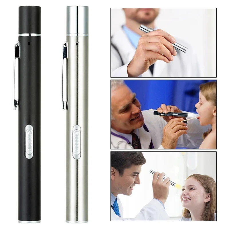 Rechargeable LED Medical Pen Light | Dual Color Temperature Stainless Steel Flashlight