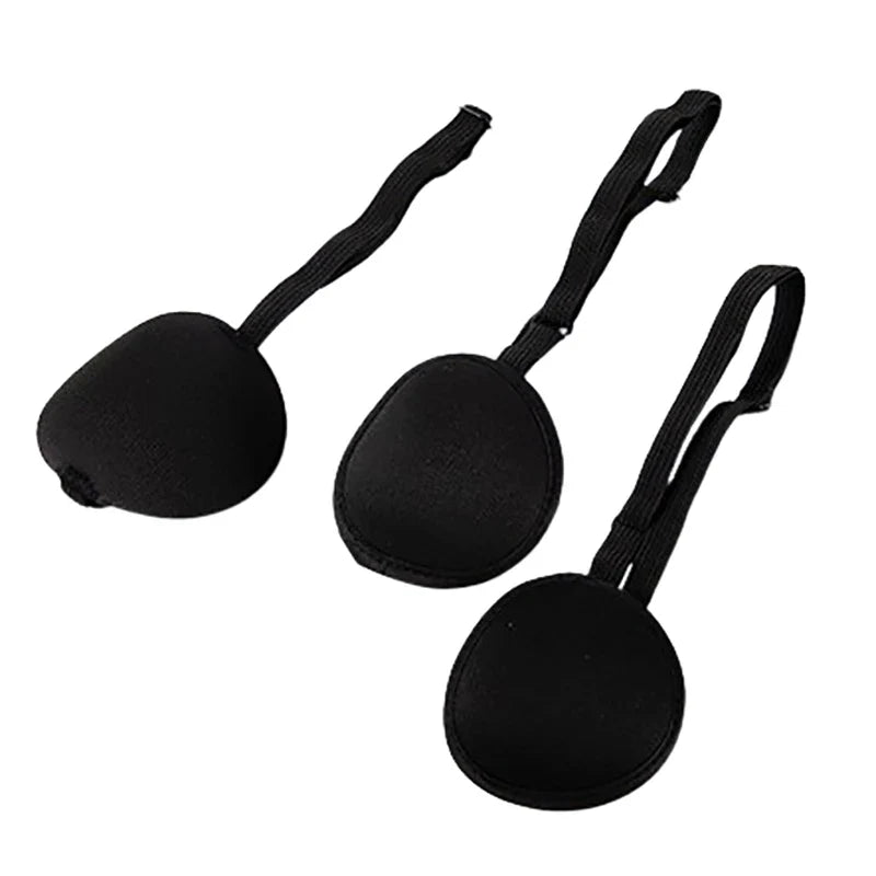 Single Eye Patch for Pirate Cosplay & Sleep Aid | Black Unisex Eyepatch