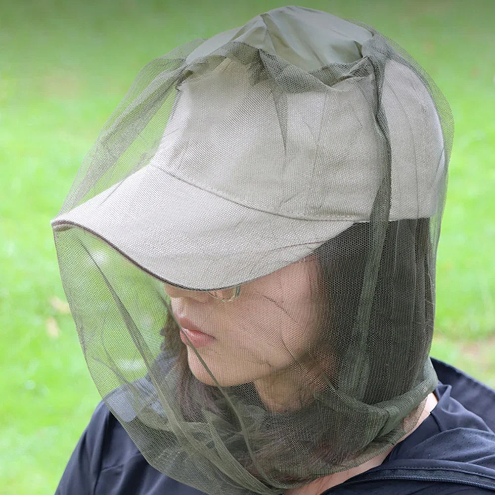 Fishing Mosquito Head Net | Bug Mesh Face Protector for Camping