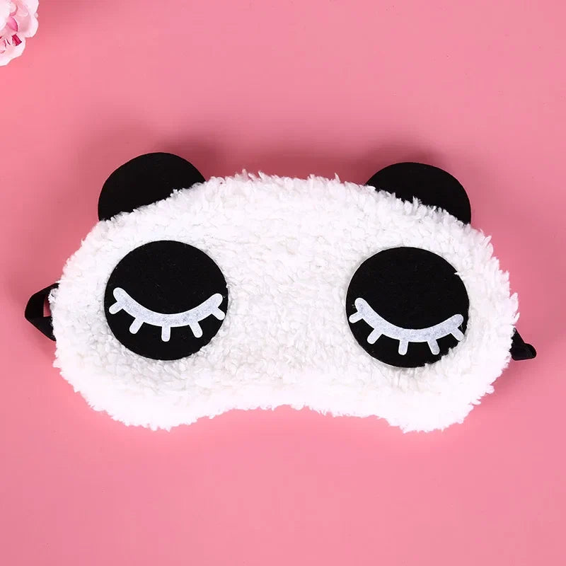 Cartoon Panda Sleep Eye Mask | Light Blocking Cotton Eyeshade for Relaxation