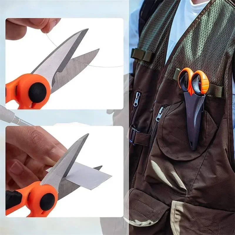 Professional Electrician Scissors | Heavy Duty Wire Stripping Shears with Non-Slip Handle