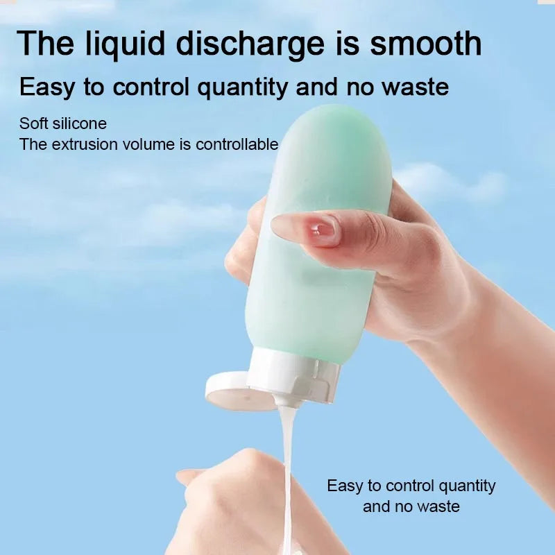 60ml Silicone Travel Bottles Set | Refillable TSA Approved Airplane Toiletries Kit