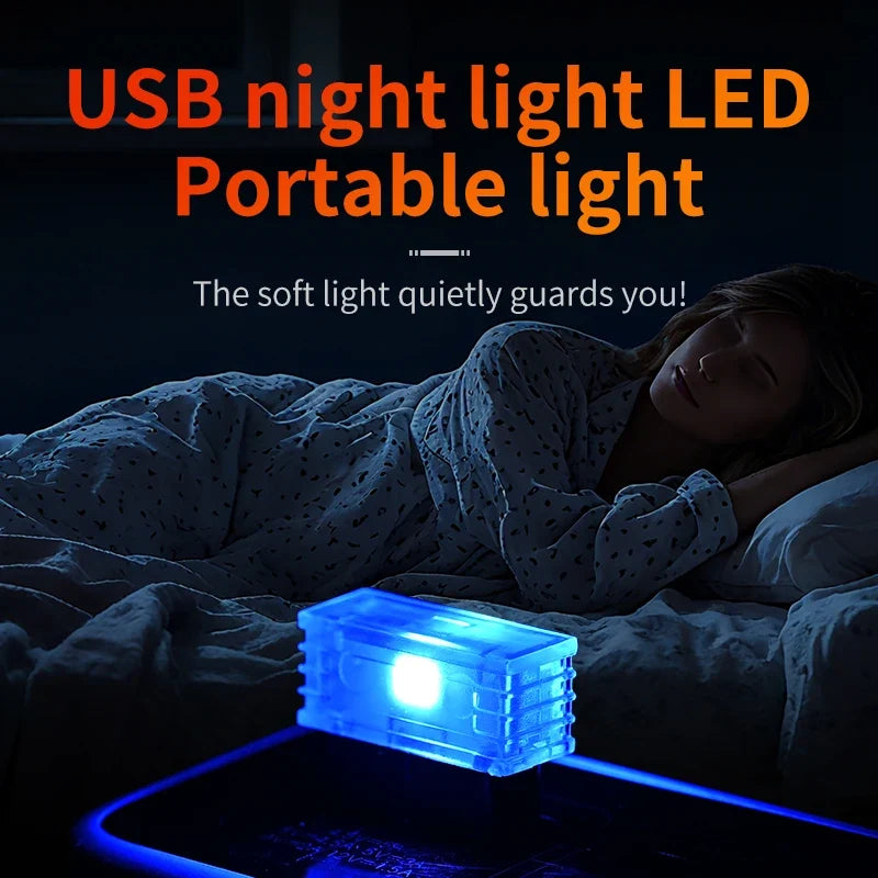 Car USB LED Atmosphere Light | Touch Control Car Interior Decoration Lamp
