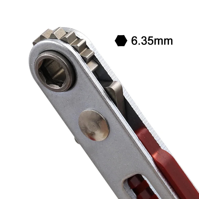 Mini Ratchet Wrench Set | 1/4 Inch Drive Hex Torx Screwdriver Bits