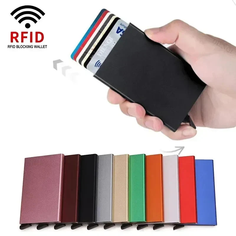 Slim Metal RFID Wallet | Minimalist Card Holder for Men and Women