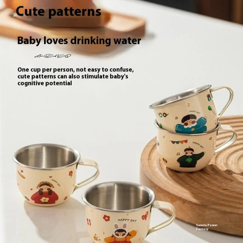 Kids Stainless Steel Water Cup | Anti-Scalding Mini Mug 80/220ml