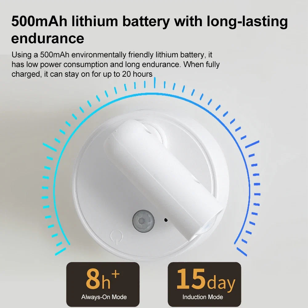 Magnetic USB Rechargeable LED Wall Light | Dimmable Touch Switch Reading Lamp
