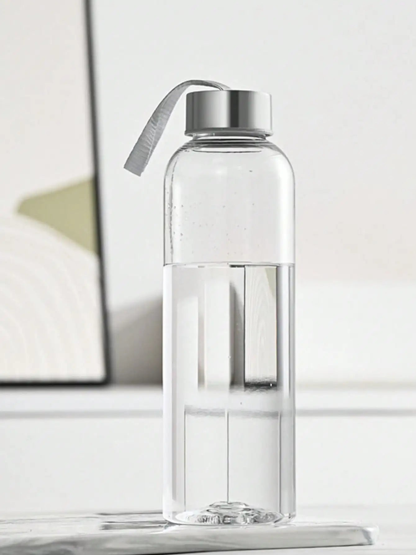 600ml Transparent Water Bottle with Carrying Strap | Daily Direct Drinking Cup