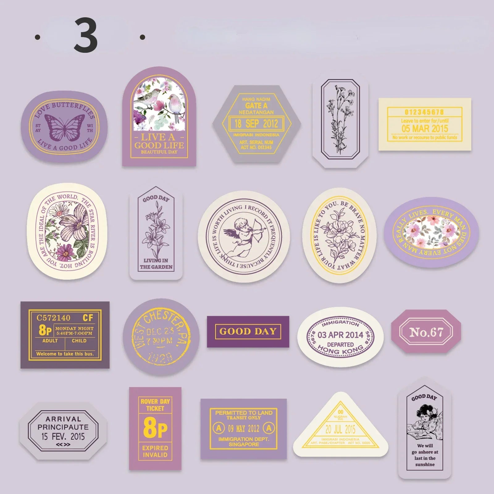 Vintage Label Stickers for DIY Crafts | 40-Piece Retro Collection