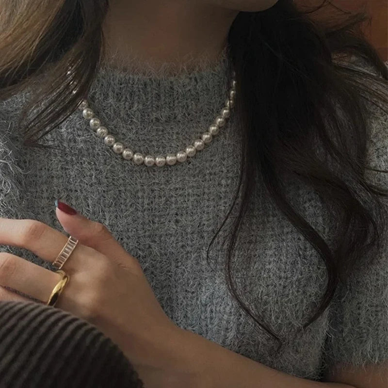 Taoya Imitation Pearl Beaded Necklace | Classic Fashion Jewelry for Women