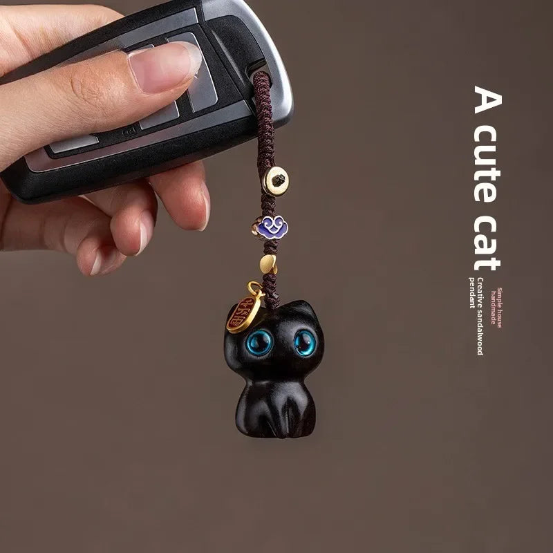 Sandalwood Scented Cat Keychain | Cute Phone Chain and Bag Pendant
