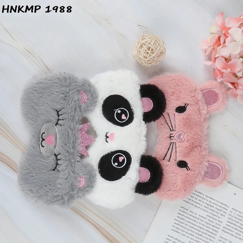 Cute Panda Eye Mask | Plush Sleep Eye Cover for Travel