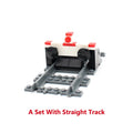 City Train Parts Buffer Stop Set | Railway Track End Model Compatible with 53401 Straight Track MOC RC Train Building Blocks