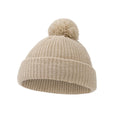 Solid Pom Knitted Baby Beanie | Newborn Infant Winter Hat
