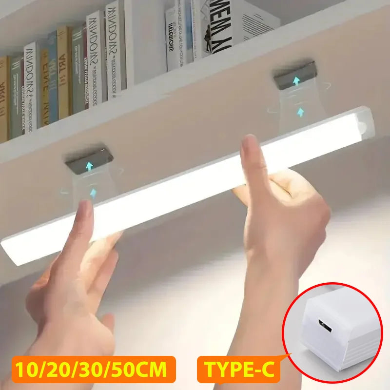 USB Rechargeable Motion Sensor LED Bar Light | 3-Mode Induction Night Light for Kitchen, Wardrobe, Hallway