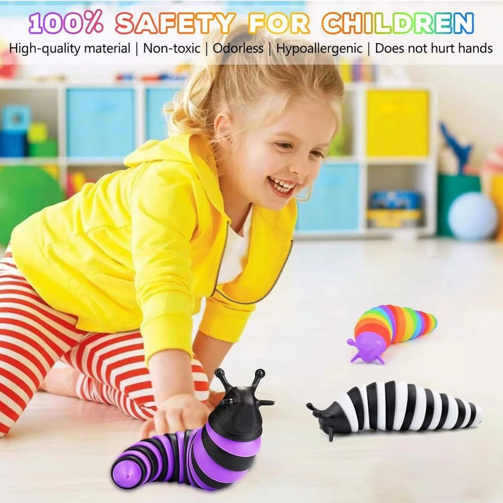 Colorful Simulation Caterpillar Fidget Toy | Articulated Stress Reliever for Kids and Adults