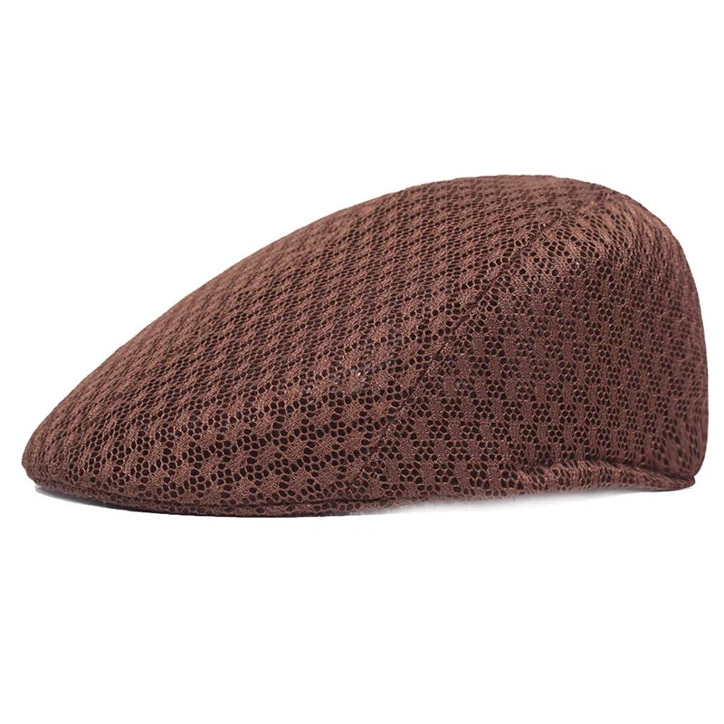 Summer Mesh Beret Hat | Unisex Newsboy Flat Cap for Casual Wear