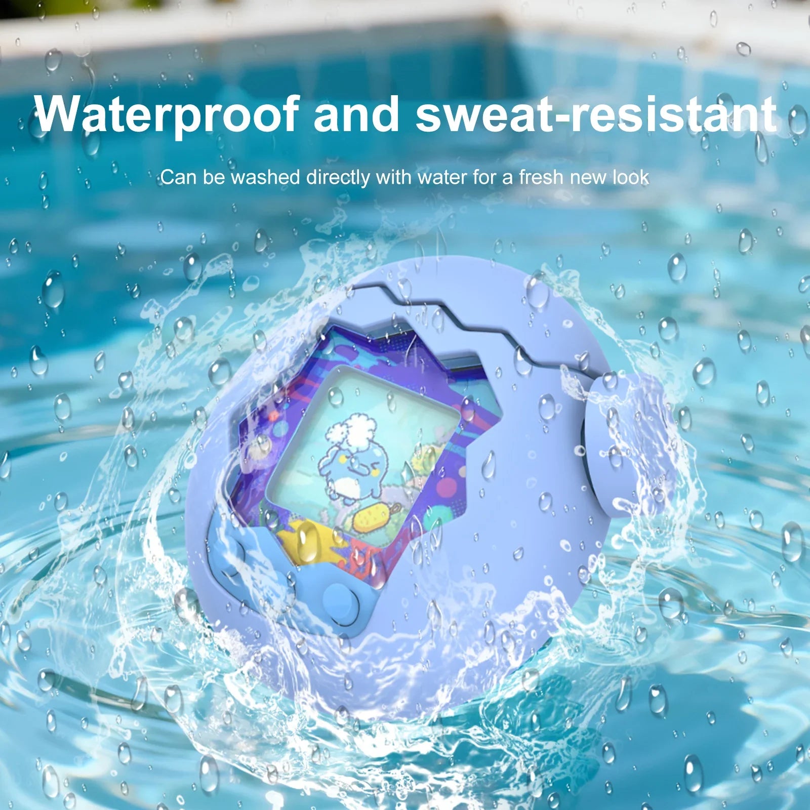 Silicone Cover with Thumb Grips and Lanyard | Soft Protective Case for Tamagotchi Paradise