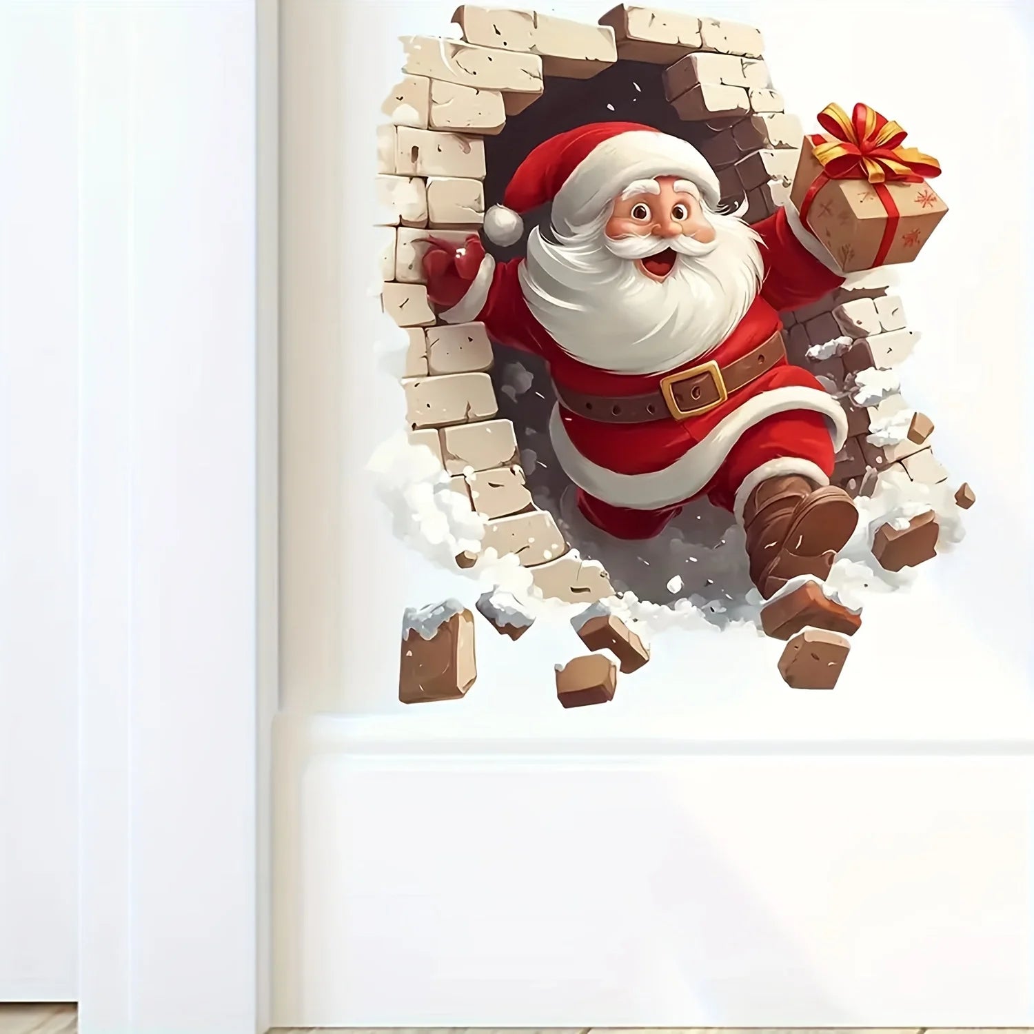 Santa Claus Wall Decal | Self-Adhesive Christmas Vinyl Sticker