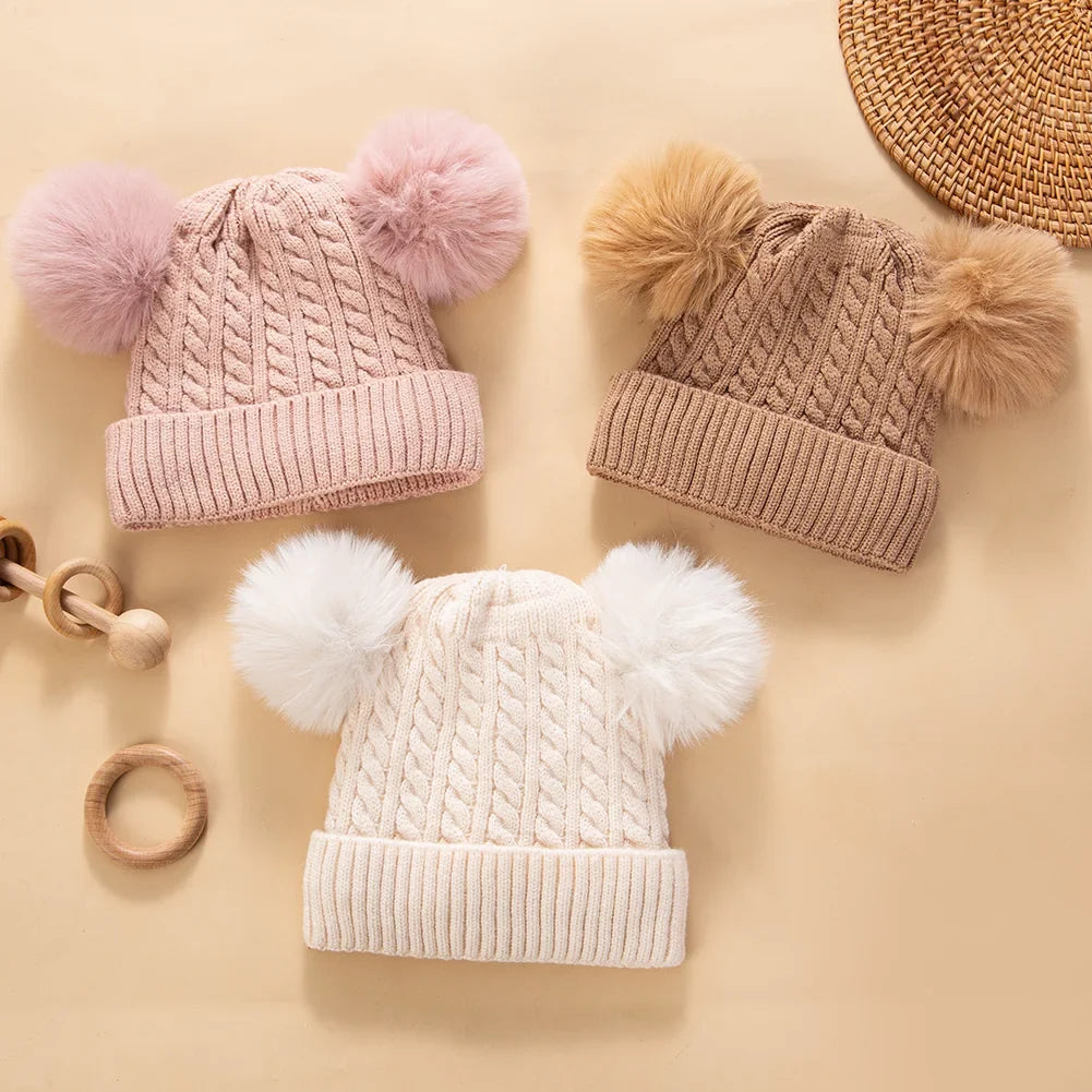 Baby Knotted Turban Hat | Warm Fleece Lined Beanie for Infants
