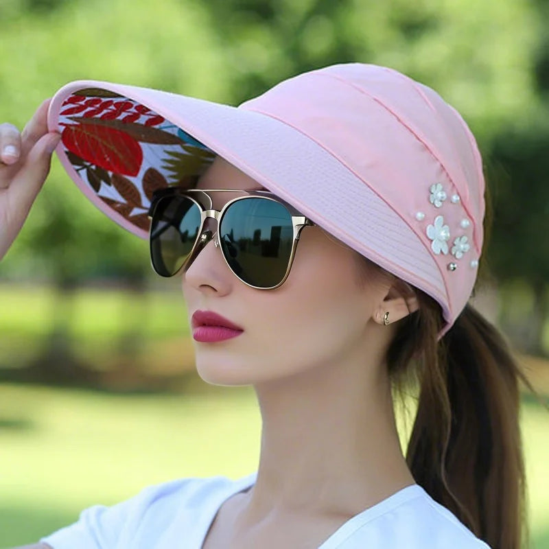 Sun Protection Hat for Women | Foldable UV Guard Visor