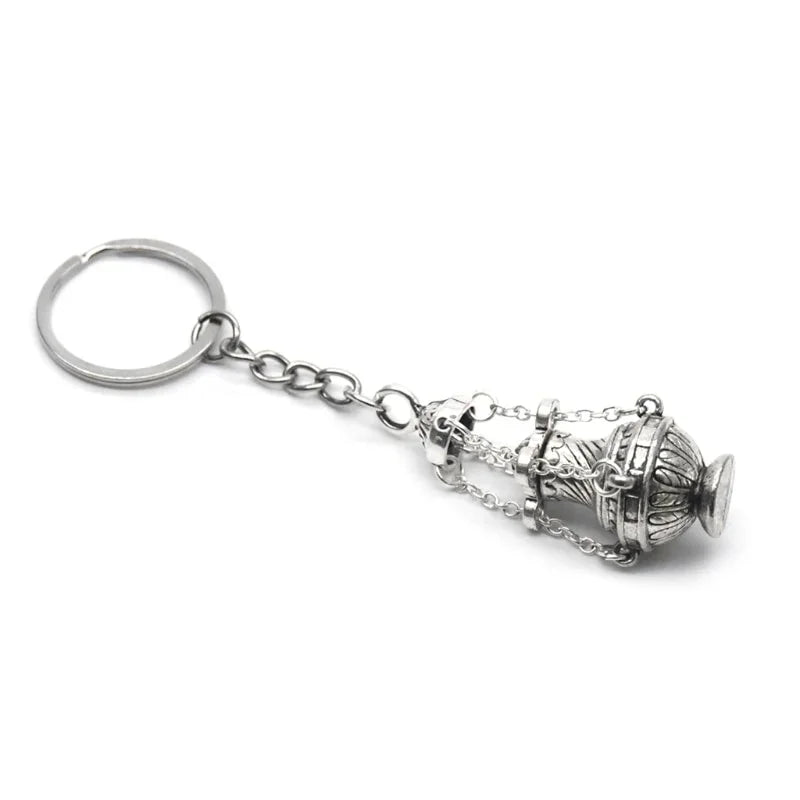 Christian Incense Burner Keychain | Religious Key Ring for Car Bag Pendant