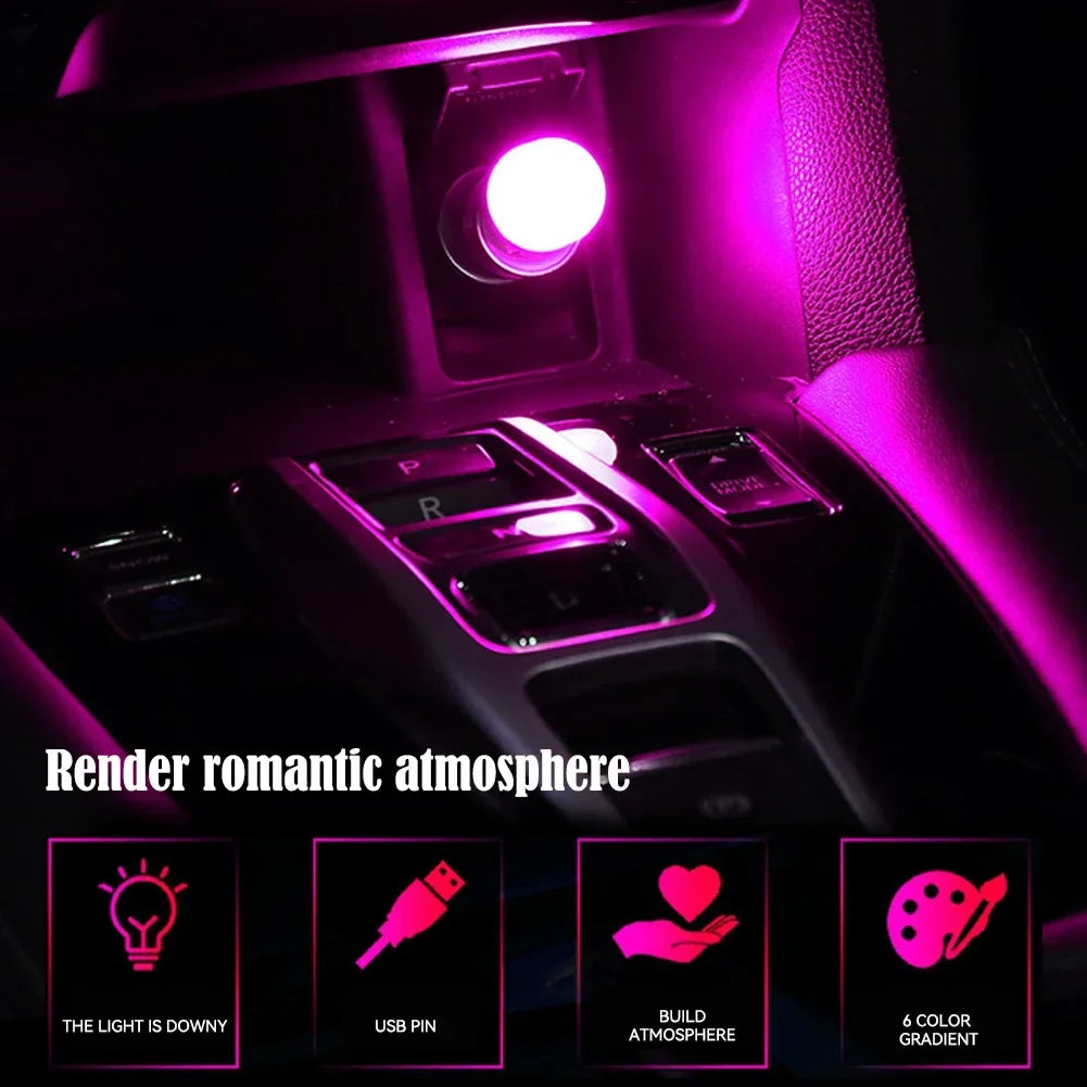 Car USB Atmosphere Light | LED Interior Touch Ambient Decoration