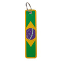 National Flags Embroidered Key Fob | Fashion Keychain Gift for Men and Women