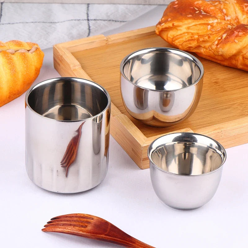Stainless Steel Double Wall Insulated Mugs | Heat Retaining Drinking Cups