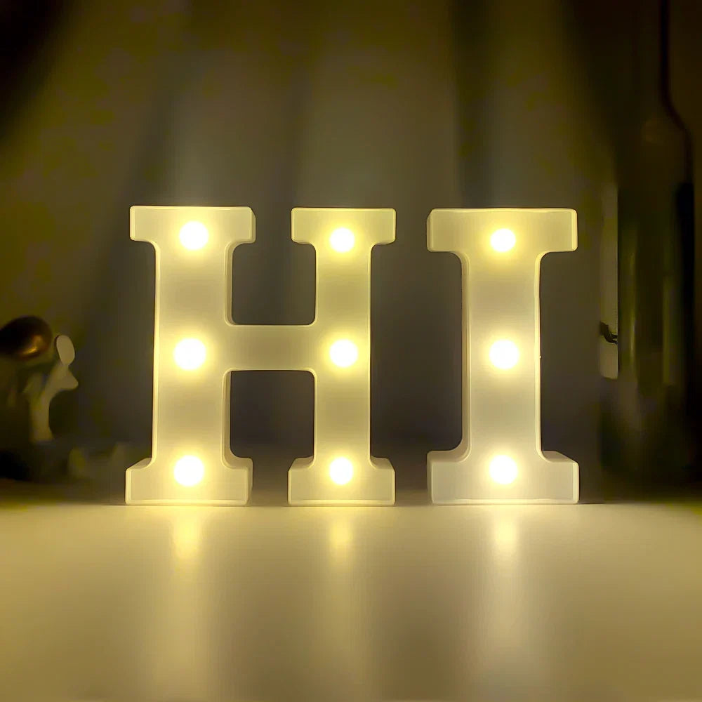 Creative Luminous Letter Night Light | Battery-Powered LED Decor for Parties