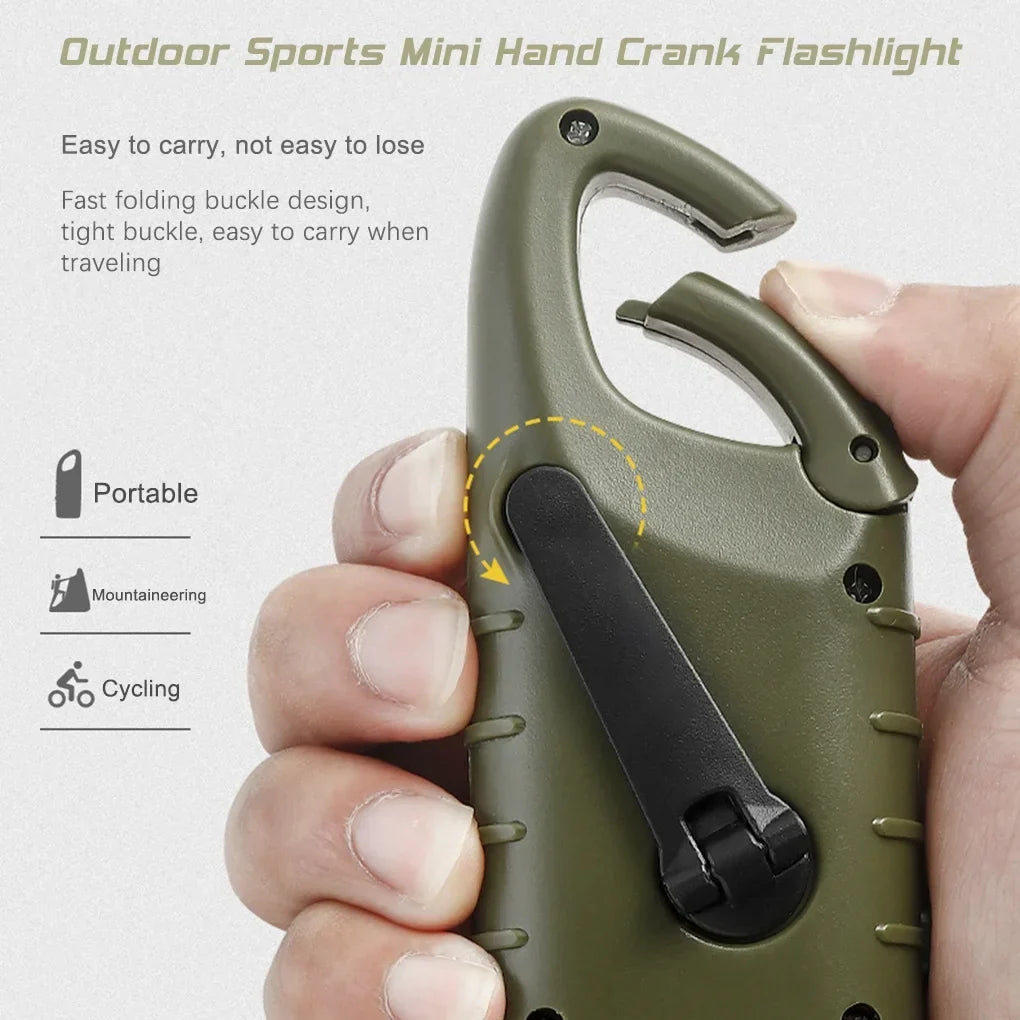 Solar Hand Crank Flashlight | Portable LED Emergency Lantern for Camping and Hiking